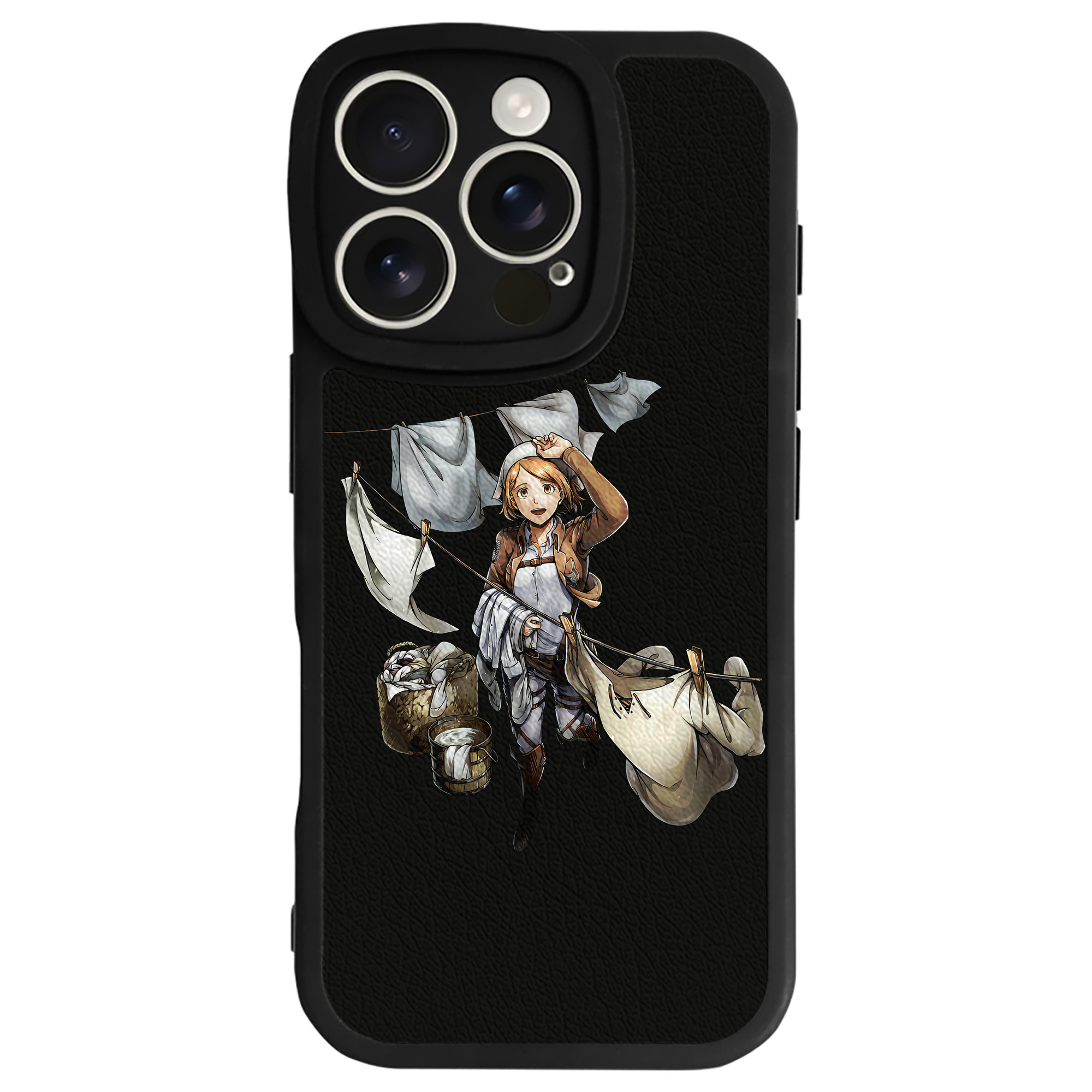 （画像用） 進撃の巨人 ペトラ·ラル Attack on Titan Petra Rall 【iPhone 16シリーズ対応】シリコンスマホケース（レザー調） 材質：シリコン